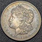 1921 Morgan Silver Dollar $1 STUNNING PASTEL TONING! Old Glory C&C 1c Auction!