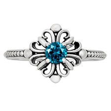 London Blue Topaz 925 Sterling Silver Ring s.5.5 Jewelry R-1721