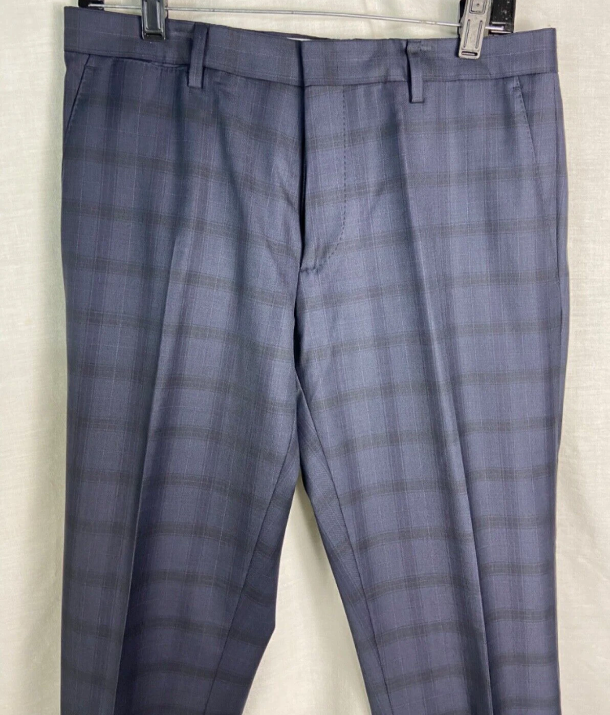 Burberry Pantaloni a quadretti da uomo blu scuro W32