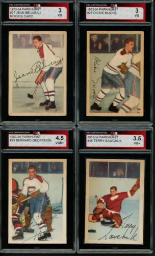 1953 PARKHURST Hockey Complete Set - 100/100 HOWE AND BELIVEAU ARE GRADED