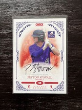 Peyton Stovall Arkansas REDS Onyx Vintage 2022 Black Auto Autograph /5 WOW