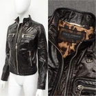 Authentic Rare Women's Dolce & Gabbana Patent Leather Black Jacket IT 36,~XXS-XS