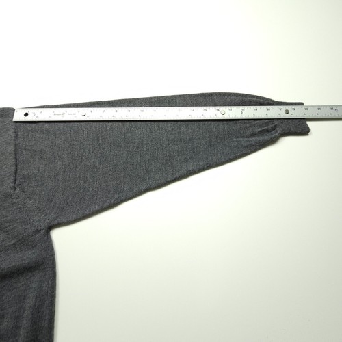 VTG Pendleton Mens Sweater Large Gray Basic Virgin Wool Merino Tight Knit 90s L - Picture 8 of 18