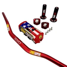 Original "Evo" PRO TAPER Handlebar Fat Bar DIRT BIKE 1 1/8'' ATV Quad GRIPS Pads