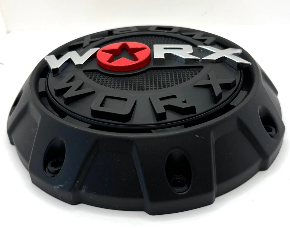 WRX-8856SB 912S11 Worx Black Wheel Center Cap with SCREWS - Image 4 of 4