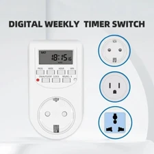 Digital Timer Switch Energy Saving Outlet Week Daily Hour Programmable Socket 