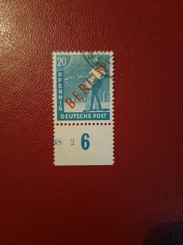 Berlin 49, Rotaufdruck 20 Pf., gestempelt, geprüft, Mich-Nr. 26
