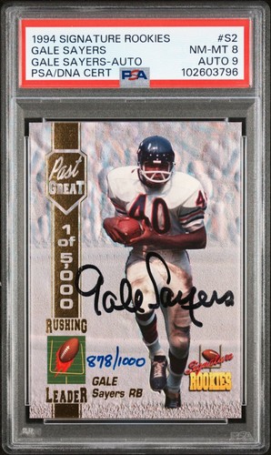 1994 Signature Rookies Gale Sayer Auto PSA 8  Auto 9  5248