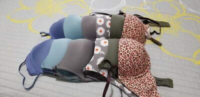 NEW PADDED UNDERWIRE BRAS (6 Pairs) SIZE  38D K-MART MISSY 