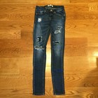 Almost Famous Premium Skinny Jeans Ripped Distressed High Waisted Womens Size 0 — photo 1