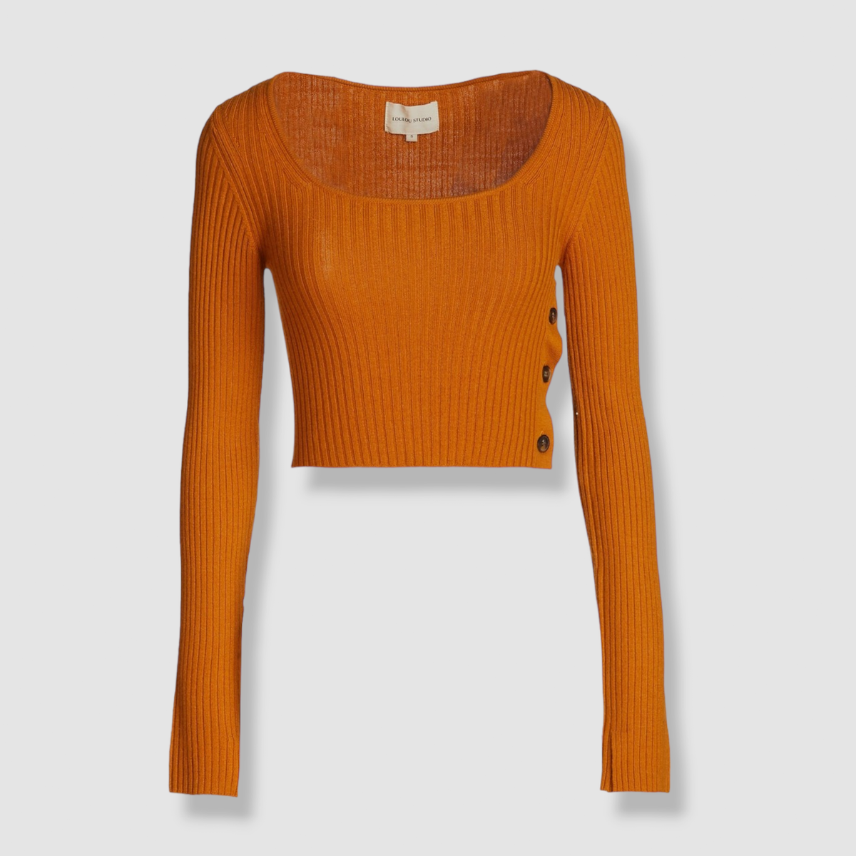 $270 LouLou Studio Women's Orange Wool/Cashmere Side-Button