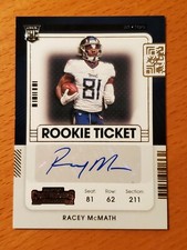 2021 Contenders #240 Racey McMath LSU Tennessee Titans Rookie WR Auto