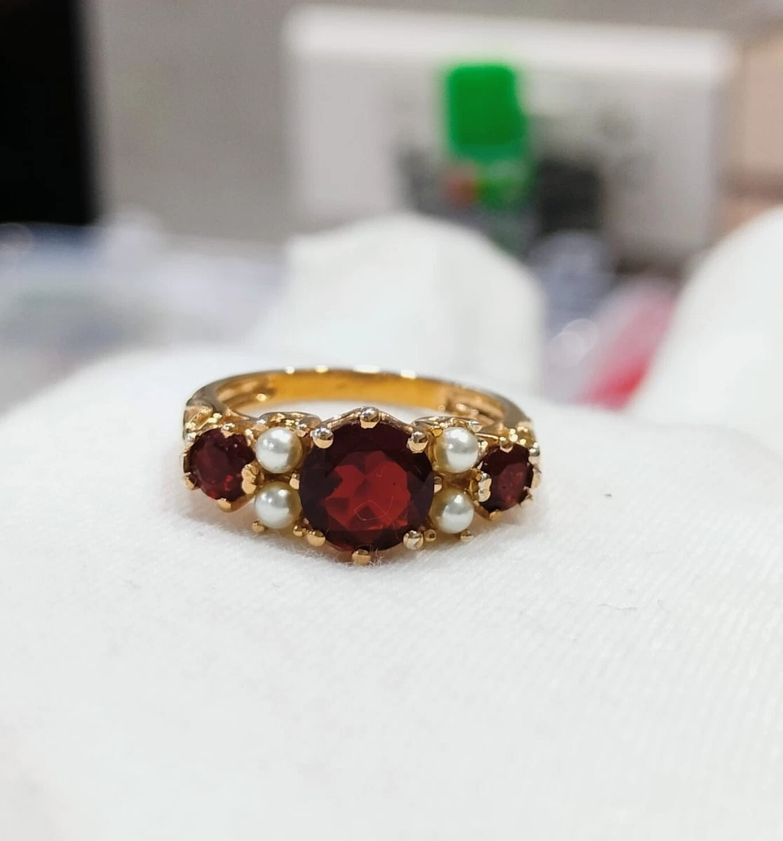 Lab created cheap garnet rings