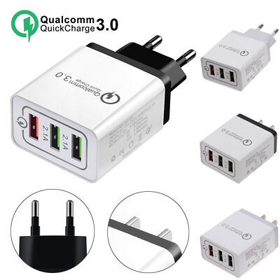 Quick Charge QC 3.0 30W 3 Ports USB Wall Charger Power Adapter, Smart Phone new