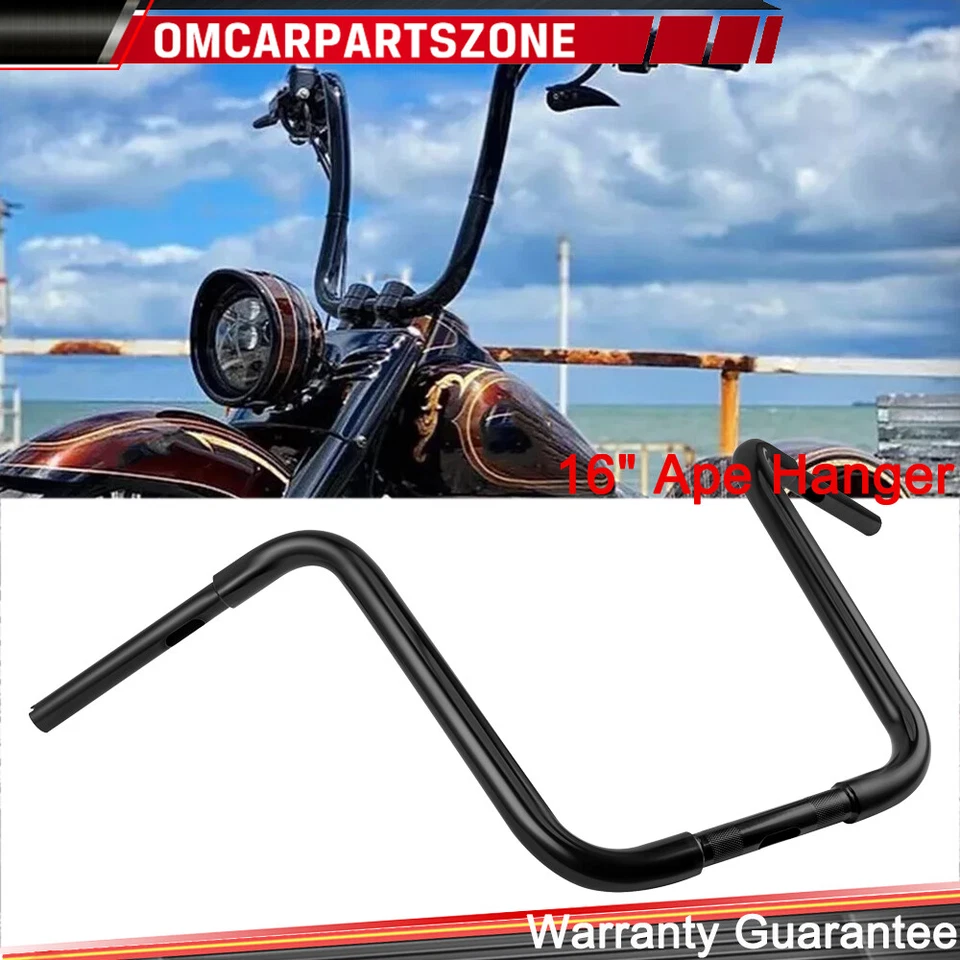 16'' APE Hanger 1 1/4" Handlebar Iron For Harley Sportster FLST Softail Yamaha - Image 4 of 4