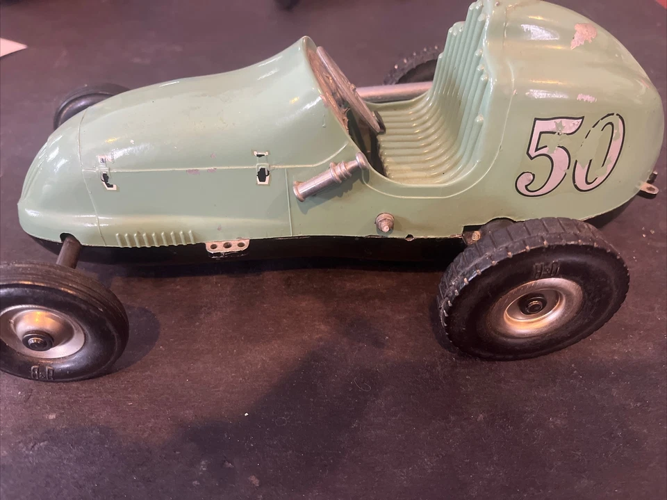 Vintage Ohlsson & Rice Inc Midget Racer Toy Tether Race Car Pusher - Image 2 of 4