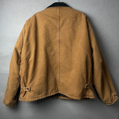 Carhartt Jacket Men 3XL Camel J22 Quilt Lined Detroit Duck Canvas