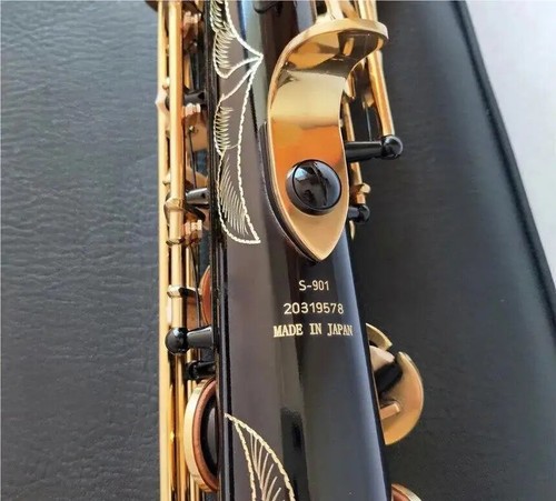 2025 New S-901 Straight Soprano Saxophone Black Copper Bb Instrument with Case - Picture 4 of 8