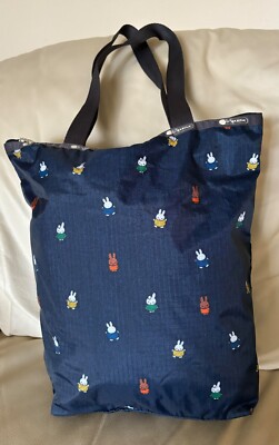 Auth Lesportsac x Dick Bruna Miffy Navy Blue Tote Bag | eBay