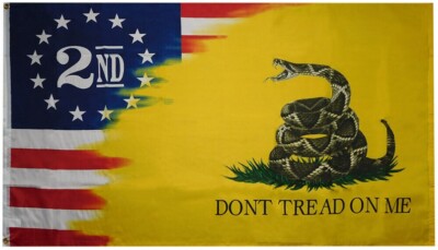Bandiera Trump 2024 3x5 Piedi Con Gadsden "Don't Tread On Me" E Betsy Ross, Patriot - Foto 2