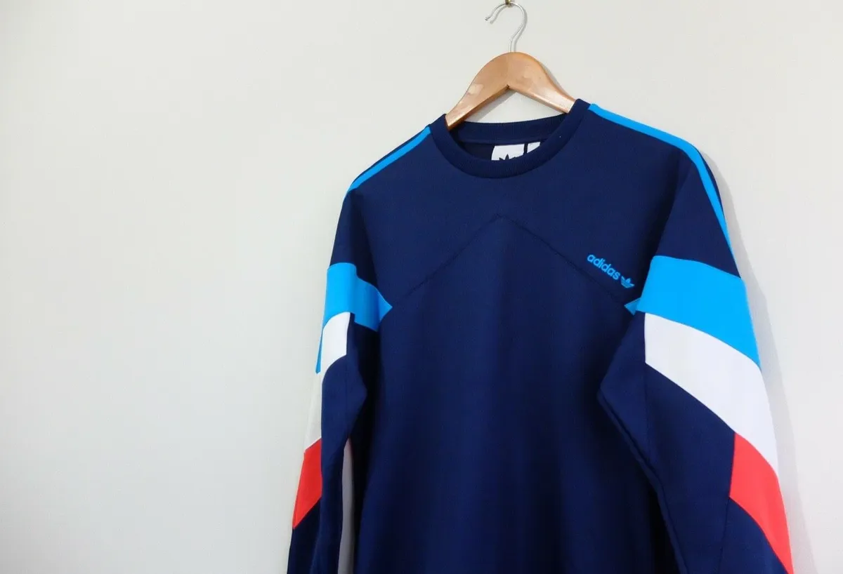Adidas Originals Palmeston sweatshirt Blue Red Sweater Trefoil VGC | eBay