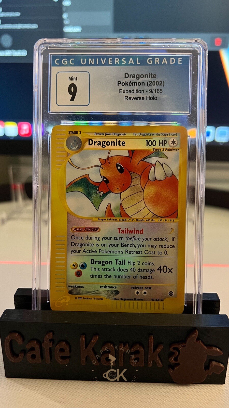 Pokemon Card Reverse Holo Dragonite 9/165 CGC 9 MINT Expedition eBay