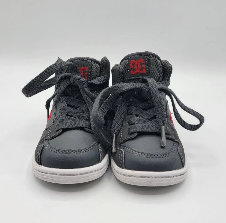 DC Spark High RS Tenis Niño Pequeño Talla 5 Gris Rojo Alto Zapatos Monopatín Foto 3 de 4