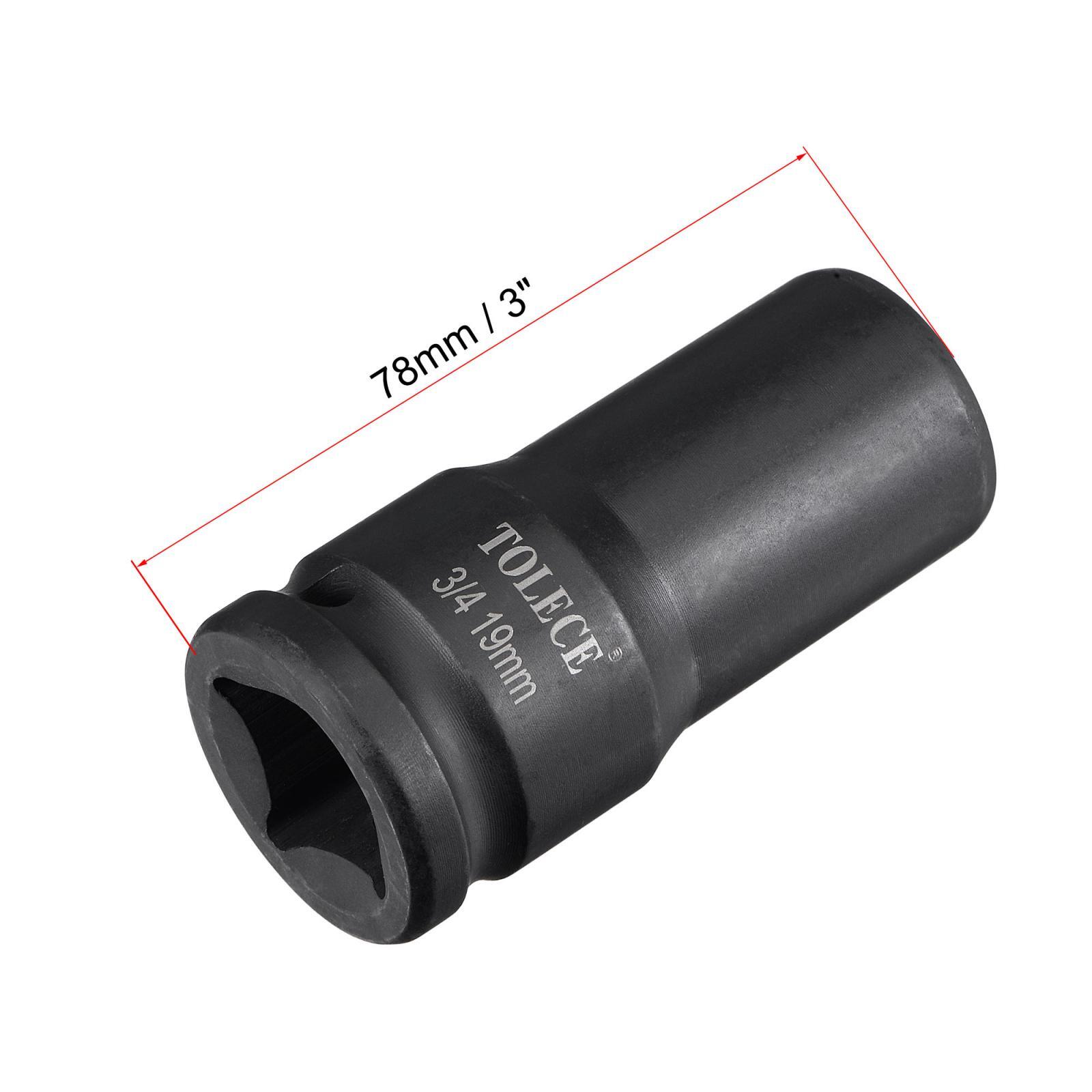 3 4 Inch Drive 19mm 12 Point Deep Impact Socket CR MO Steel 78mm 3-4-inch-drive-19mm-12-point-deep-impact-socket-cr-mo-steel-78mm