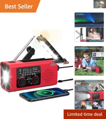 Multi-Functional Emergency Radio - Solar Powered NOAA Alerts & Reading Lamp