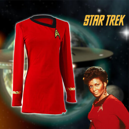 Stationary second hand Station Star Trek TOS Female Duty Dress Cosplay Costume Uniform Gown Red Women  Skirt | eBay