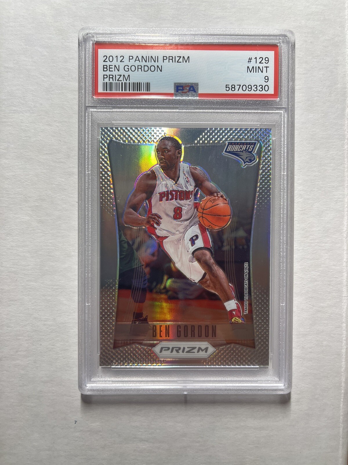 Ben Gordon 2012-13 Panini Prizm #129 Silver Prizms PSA 9 Mint