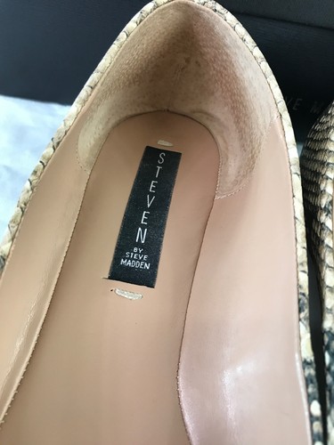Steven By Steve Madden Bantry Natural Multi Snakeskin Print Flats Size 10 - Picture 8 of 13