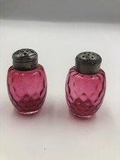 Cranberry Barrel Small Bullseye Salt and Pepper Shakers