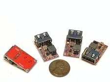 4 Pieces USB DC DC 9V 12V 24V to 5V 3A Step Down Buck Converter C13
