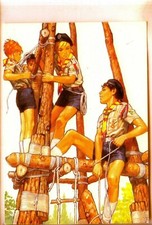 CARTE POSTALE PIERRE JOUBERT - Construction de camp - JL Foncine - Ed. Carrick