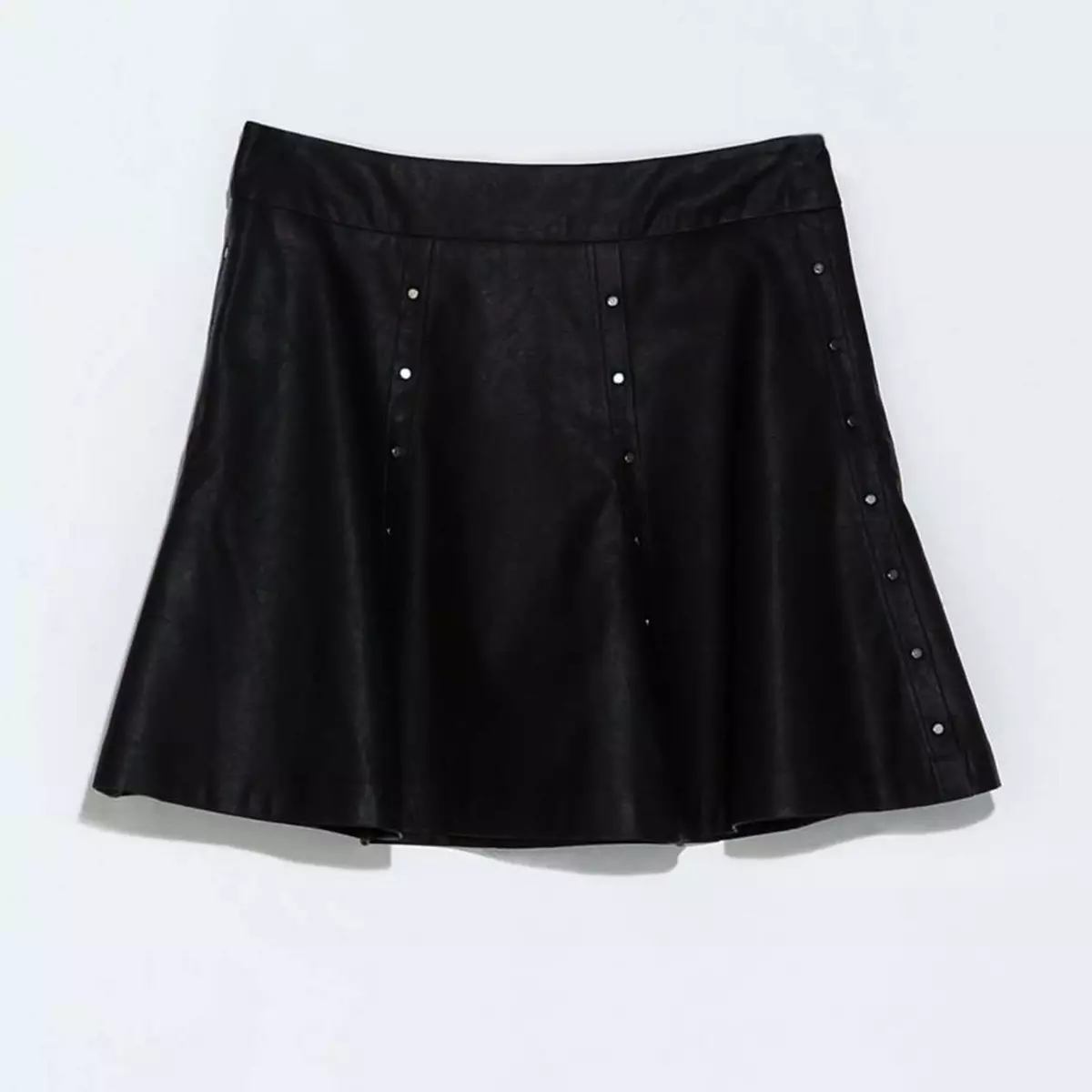 Faux leather flounce clearance skirt