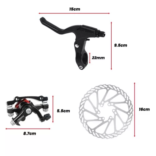 Fahrrad Scheibenbremse Set Mechanische Vorne Hinten MTB Bremse Bremsbeläge Kabel - Bild 21 von 24