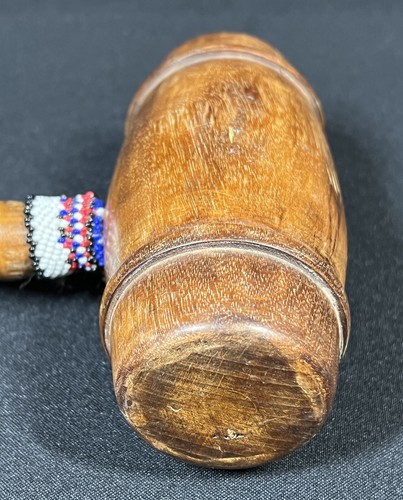 Old Vintage Wood & Beaded Indian? Gavel * Klamath Falls Oregon area 1900’s RARE - Bild 12 von 12