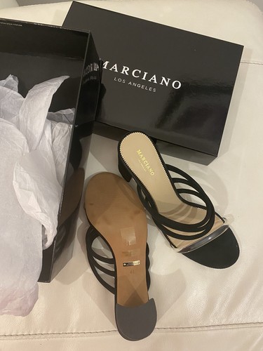 Padded Straps Mule Leather Sandals By Marciano Guess Made In Italy RRP280 - Picture 3 of 5