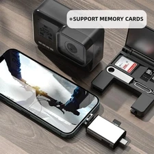 Memory Card Reader&USB-A/C HUB Dirver For iPhone 16/15/14/13 Android Phone Drone