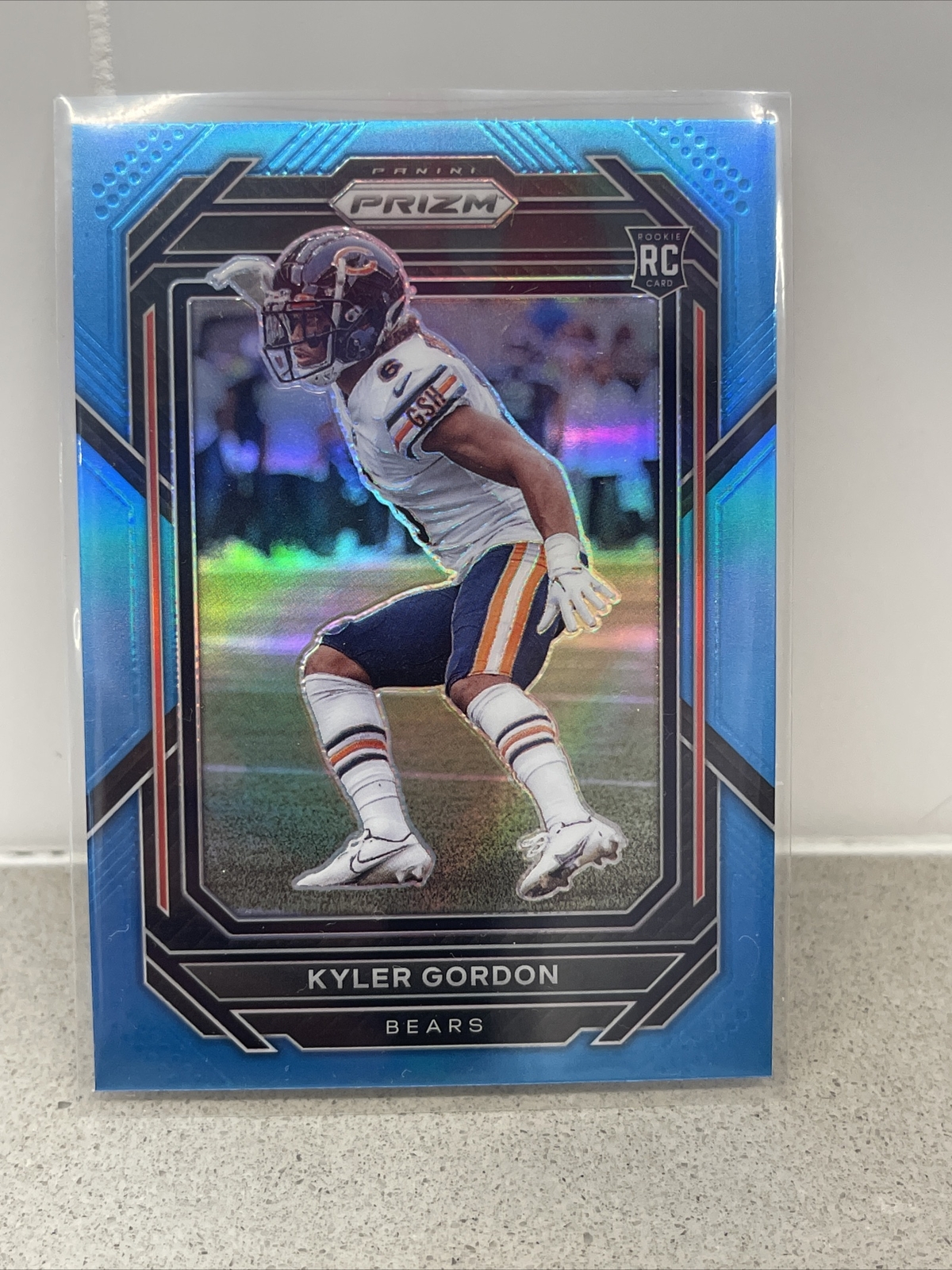 2022 Panini Prizm Football Kyler Gordon Light Blue Prizm Rookie RC #385 Bears