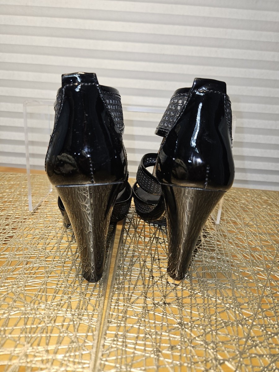 MICHEAL KORS ヒール MICHAEL KORS Heels Women's 8M Black Glitter Mesh T Strap