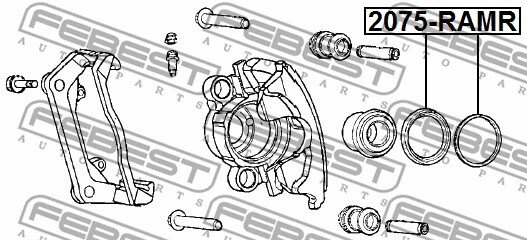 2075-RAMR FEBEST Repair Kit, brake caliper for ,CHRYSLER,DODGE,KIA,PLYMOUTH,RAM