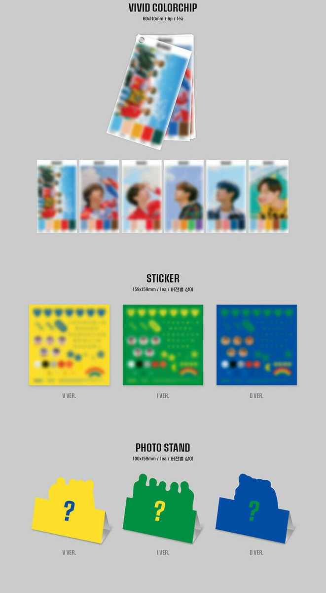 AB6IX [VIVID] 2nd EP Album D VER CD+Fotobuch+3 Card+Color Chip+