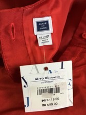 Janie and Jack Holiday Dress Red Embroidered Special Occasion Size 12-18M