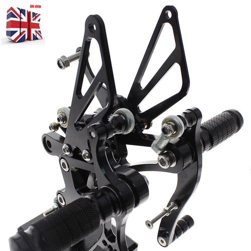 Black Adjustable Rearsets Footpeg Footrest For Yamaha GP Shift YZF R1 1998-2001 - Picture 16 of 19