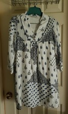 ZARA DRESS 100% COTTON PAISLEY DESIGN 