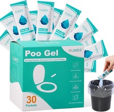 30 PACK Poo Gel for Portable Toilet, Camping Toilet Powder for Potty Bags, Eco