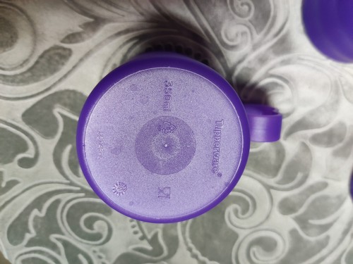 Tupperware Impression Mugs Coffee Mug Purple Set of 4 - Picture 4 of 9