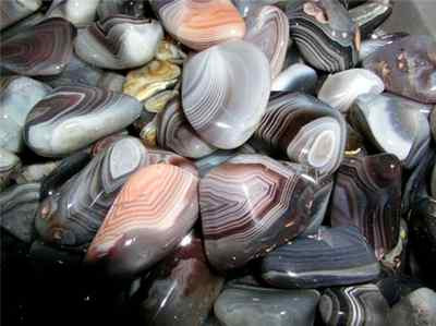 Botswana agate all natural  polished  1/2-1.5 inch 1/4 pound lot 9 plus pieces
